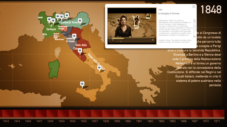 Rai Educational: interactive map about history of Italy